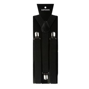 Oblique Unique Hosenträger Uni verstellbar Y -Form - schwarz