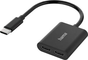 2v1 audio adaptér USB-C konektor na 2x USB-C zásuvku audio + nabíjení