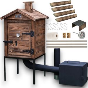 Udírna dřevo 50x50x80 cm Impregnovaná udírna Udírna zahradní dřevěná udírna Udírna zahradní dřevěná s dvířky BBQ