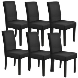 [neu.haus] Poťah na stoličku Set of 6 42-53 cm Black Prateľný poťah na stoličku Stretch