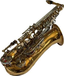 Alto saxofon Sax mosazný lesklý gravírovaný Eb E-Flat přírodní bílý knoflíkový dechový nástroj s pouzdrem němý jazyk rukavice čisticí hadřík kartáč na řemen