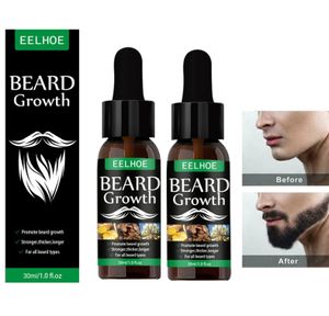 2 Stk 30ml Bartwachstumsöl, Bartwachstumsserum für Männer, Bartwuchsöl, Schnell wachsendes Gesichtshaar