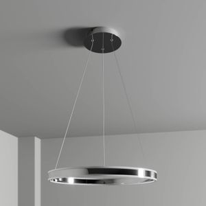 Lucande LED-Pendelleuchte Lyani, Ø 60 cm, chrom, dimmbar