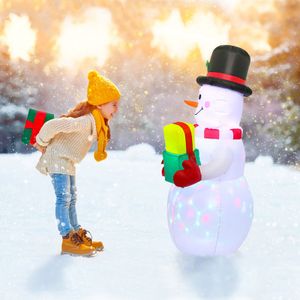 Aufblasbarer Schneemann 150cm LED Beleuchtung Befestigungsmaterial Weihnachtsdeko Außen Weihnachten Figur