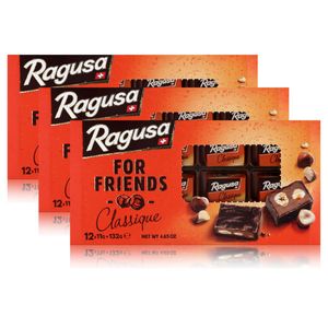 Ragusa for Friends Classique - Schokolade mit Praliné-Füllung 132g (3er Pack)