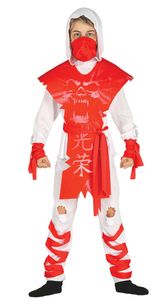 Böser Ninja in Rot für Kinder Gr. 98 - 146, Größe:110/116