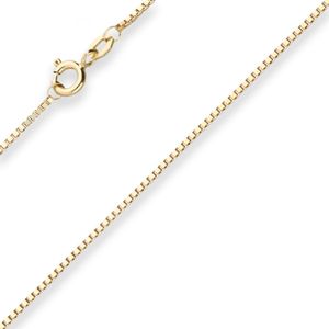 1,2mm Veneziakette Goldkette Collier Halskette aus 333 Gold Gelbgold 45cm