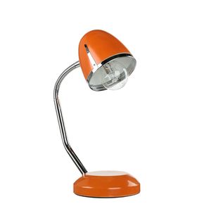 Schreibtischlampe Metall E27 36 cm Orange Retro Ambientebeleuchtung Wohnzimmer