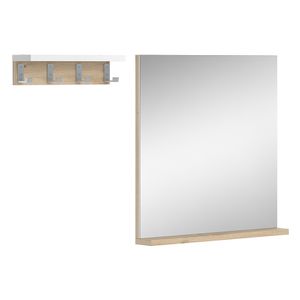 Koupelnové zrcadlo Livinity® Henri, 50 x 51,6 cm s poličkou, bílá/dub artisan