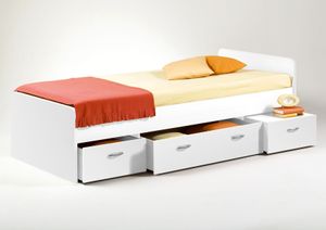 Boro Bett 90x200 cm Weiß