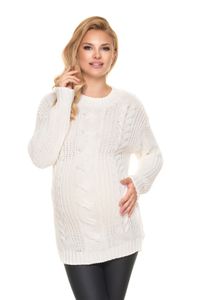 PeeKaBoo Damski sweter ciążowy Yaahne Cream Uniwersalny