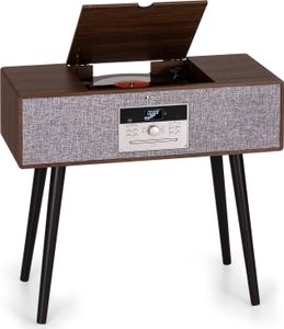 Auna - gramofón s reproduktorom, CD, MP3, USB, DAB+/FM, Bluetooth, na nožičkách