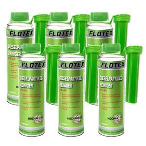 Flotex Diesel Partiklefilter Reiniger, 6 x 250ml Additiv DPF Dieselpartikelfilter