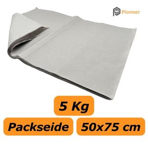 5 Kg Packseide 50 x 75 cm 30g/m² Seiden Papier Packpapier Grau