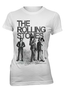 The Rolling Stones T-Shirt Est.1962 Group Photo Damen Oberteil Top Slim Fit