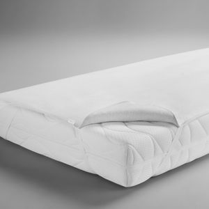 Dormisette Premium Q159 Matratzen-Auflage aus Zwirn-Calmuc weiß Größe 120x200 cm
