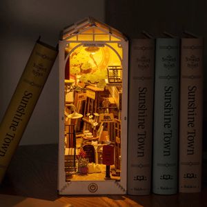DIY Kit für Buchständer Sonnige Stadt TGB02 Sunshine Town Kreative Buchstütze Miniatur 3D Puzzle Diorama Bastelset Rolife