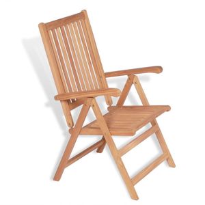 vidaXL Verstellbare Gartenstühle 2 Stk. Massivholz Teak