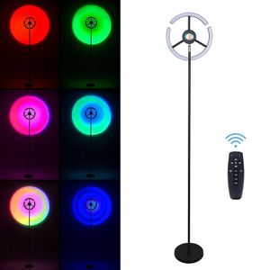 2In1LED RGB Stehlampe Dimmbar mit Fernbedienung Farbwechsel Farbig Party Stehleuchte Sonnenuntergang Projektor Eckleuchte Ecklampe Lichtsäule