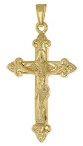 trendor 51951 Kreuz mit Korpus Gold 333 (8 Kt) Anhänger Kruzifix