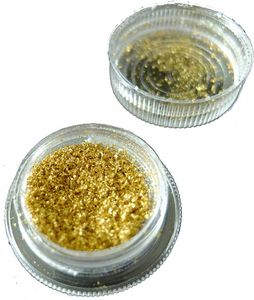 100 mg Essbare Goldflocken 23,75 Karat Echt Gold Flakes Streuer Blattgold zum Vergolden & Basteln Essbar Lebensmittel Kuchen Backen