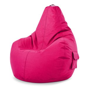 Green Bean Sitzsack mit Rückenlehne "Cozy" 80x70x90cm - Gaming Chair mit 230L EPS Perlen Füllung - Pink