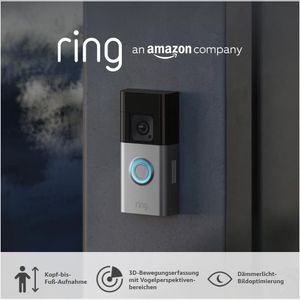 Ring Akku-Videotürklingel Pro (Battery Video Doorbell Pro) | Kabellose Videotürklingel und Sicherheitskamera, Kopf-bis-Fuß-Aufnahme, 3D-Bewegungserfas