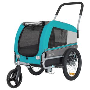 Tiggo VS Pets M Hundefahrradanhänger + Jogger 2 in 1 Hundeanhänger Hundetransporter Fahrradanhänger