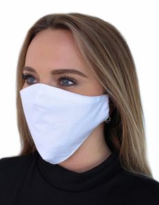 Mundschutz Baumwolle   Gesichtsmaske Stoffmaske Schutzmaske Waschbar Weiß 2-lagig