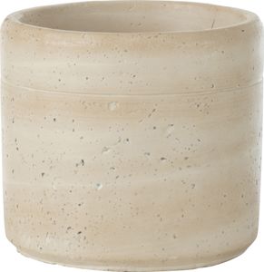 J-Line Blumentopf Olina Rund Zement Creme Medium