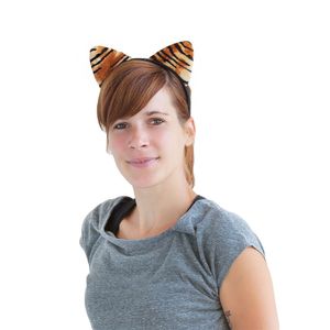 Oblique Unique Haarreif Haarreifen Tigerohren Kostüm Fasching Karneval