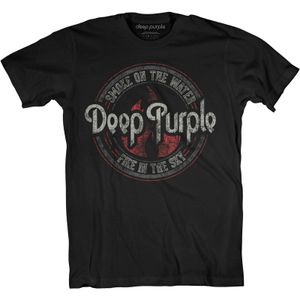 Deep Purple - "Smoke" T-Shirt für Herren/Damen Unisex RO9701 (L) (Schwarz)