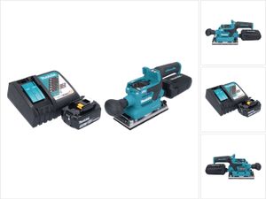 Akumulátorová orbitálna brúska Makita DBO 382 RF1 18 V 93 x 185 mm bez kefiek + 1x akumulátor 3,0 Ah + nabíjačka