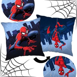 MARVEL Spider-Man Quadratisches Kissen, Zierkissen 35x35 cm, OEKO-TEX