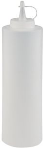 APS Dosierflasche Quetschflasche aus Polyethylen Weiß mit Verschlusskappe Kapazität: 650 ml ØxH: 6,5 x 24 cm