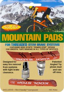 Kool-Stop Bremsschuhe T1 MTB V-Brake, contoured, L=78,5mm asymm., für Aluminiumfelgen, salmon