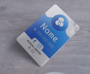 Plastikkarten Visitenkarten PVC Karten einseitig CMYK Farbig Bedruckt 100 Stück