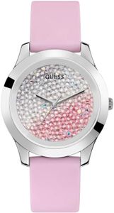 Guess Damen Uhr Armbanduhr Damenuhr, Analog, Größe:Einheitsgröße, Farbe:Rosa-rosa,silber