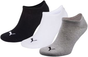 3 Paar Puma Sneaker Invisible Socken Gr. 35 - 49 Uni Für Damen Herren Füßlinge , Bekleidung:M; Farbe:882 - Grey/White/Black
