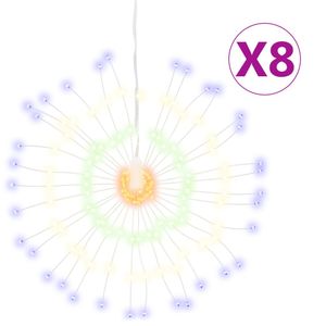 vidaXL Weihnachtsbeleuchtungen Feuerwerk 8 Stk. 140 LEDs Mehrfarbig