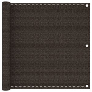 vidaXL Balkónová zástena Brown 90x400 cm HDPE