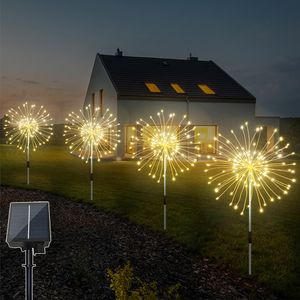 Led Solarleuchten Garten Solar Gartenleuchten Solarlampen Für Außen Feuerwerk Lichter Für Gartenbeleuchtung Gartendeko Hof Deko, Warmweiß