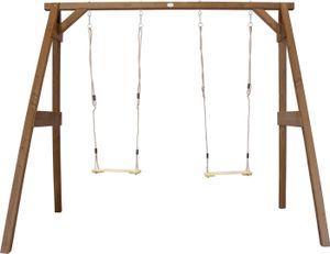 AXI Doppelschaukel Braun aus Holz | Schaukel mit Gestell für 2 Kinder | Kinderschaukel / Schaukelgestell für den Garten AXI Doppelschaukel Braun aus Holz | Schaukel mit Gestell für 2 Kinder | Kinderschaukel / Schaukelgestell für den Garten