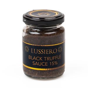 Lussiero Premium Trüffel Sauce mit 15% echtem Schwarzem Sommertrüffel Salsa Tartufata Royal Tapenade 80g