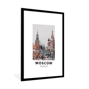 MuchoWow® Zarámovaný plagát Rusko - Moskva - Architektúra 60x90 Nástenný plagátový rám Fotky