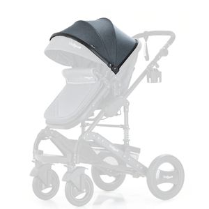 Daliya® Sonnenverdeck für Bambimo Kinderwagen inkl. Rahmen  ( Dunkel Grau )