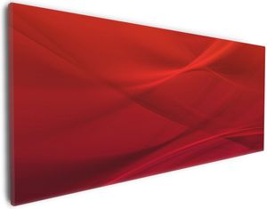 Wallario Premium Leinwandbild Abstrakte rotes Muster - roter Stoff in Größe 30 x 75 cm