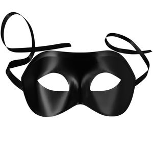 Venezianische Maske einfarbig - schwarz