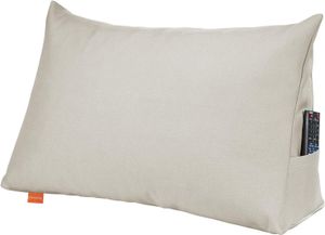 sleepling – Rückenkissen, Keilkissen für Bett und Sofa, Lendenkissen, Lesekissen, 70cm breit, beige