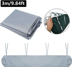 Markisenabdeckung 3m wasserdichte Terrassenmarkisen Seitenmarkise Schutzhülle Einziehbares Rollo Sonnenschutz Staubdicht Markisentasche mit Schnur für Outdoor Garden Patio